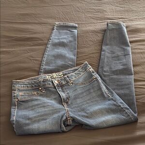 Rewash Blue Skinny Stretch Jeans with Casual Faded Look-7/28